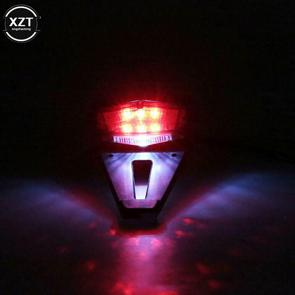 Luz trasera LED universal Polisport para motocicleta de 12 a 15 V y guardabarros trasero para moto de cross y enduro.