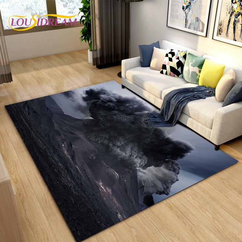 Volcanic Magma Series Area Rug Large,Carpet Rug for Living Room Bedroom Kitchen Doormat Decoration, Kids Play Non-slip Floor Mat