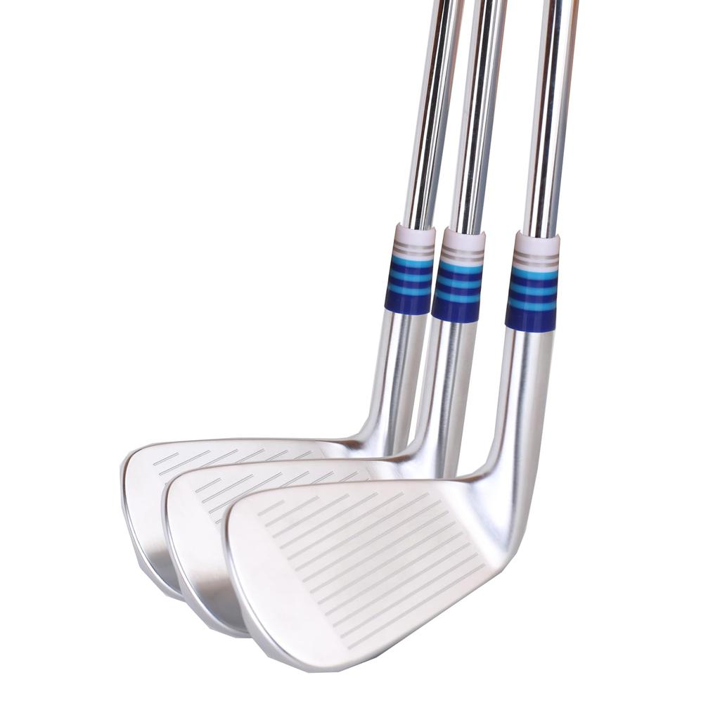 Golf Iron Ferrules Compatible with Tapered Steel Shafts Parallel Shafts Made of Heavy Duty ABS Material Pack of 10 White Multi-Ring 0.355" / 0.370"