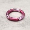 New Fashion Hot Pink Geometric Heart Beads Acrylic Bracelets Necklace for Women Spring Summer Statement Jewelry Accessories Gift