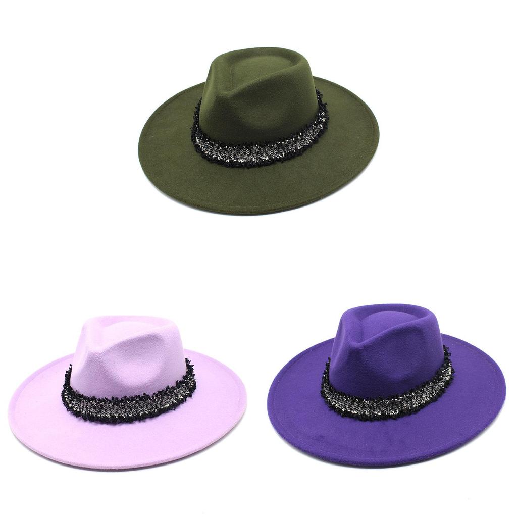 Style Wool Felt Hat With Large Brim For Men Women Winter Autumn Casual Outdoor Wear