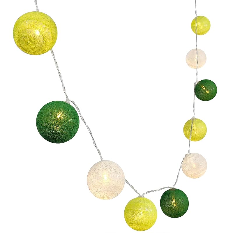 Gardeningwill 3M/10Ft 30 Pink White Ball LED Xmas Wedding Battery Operated String Fairy Light зелёный