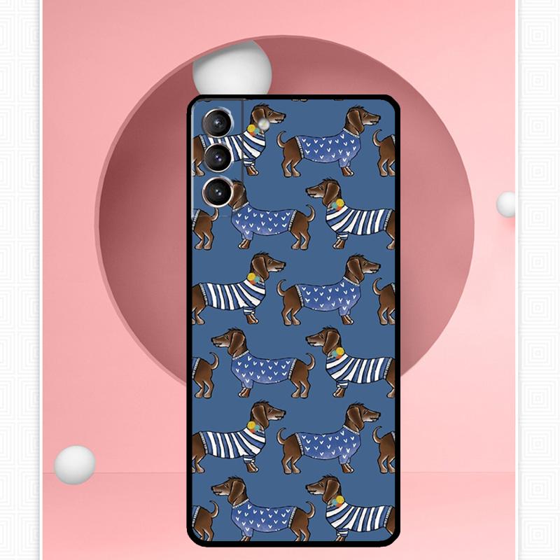 Dogs Dachshund Cute Case For Samsung Galaxy S25 Ultra S21 S22 S23 S24 Ultra S9 S10 S20 Plus S25 FE Cover Funda