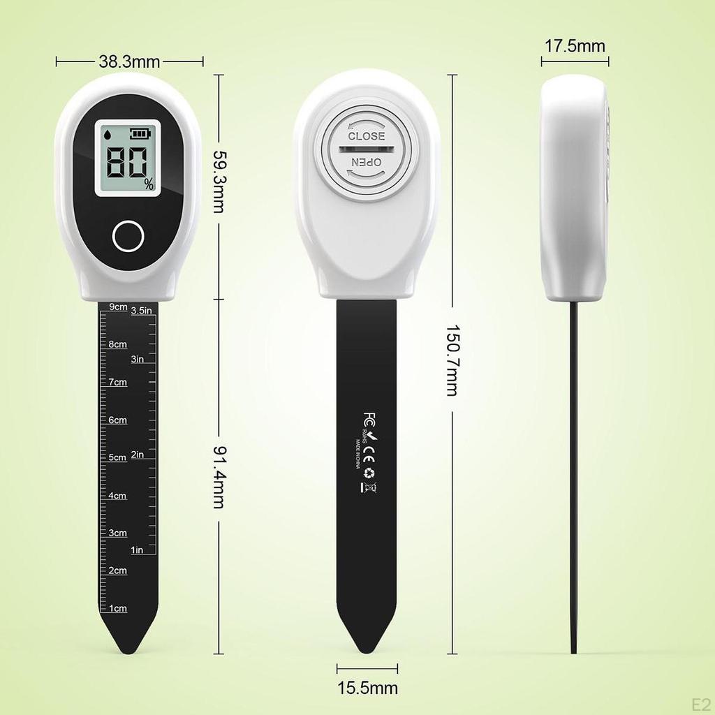 Soil Moisture Meter Plant Growth Humidity Tester Upgraded Multifunctional Plug and Play for Lawn