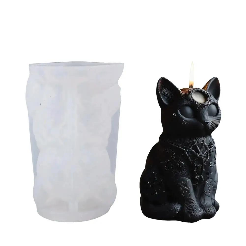 

Creative Cat Puppy Candle Mold Animal Silicone Mold Soap Cake Candles Christmas Decor Clay Art Decoration Chocolate Tools K0J2