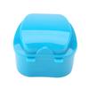 Denture False Teeth Storage Box Case With Filter Screen Dental Appliance Light Blue