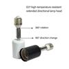 E26 E27 Lamp Holder Extender 90° Vertical 360 Degree Horizontal Rotation For LED Halogen Bulbs 150W Lamp Socket Adapter