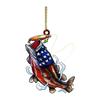 Cartoon Eyecatching Green Bass Fish Christmas Decoration For Your Vehicle Interior
