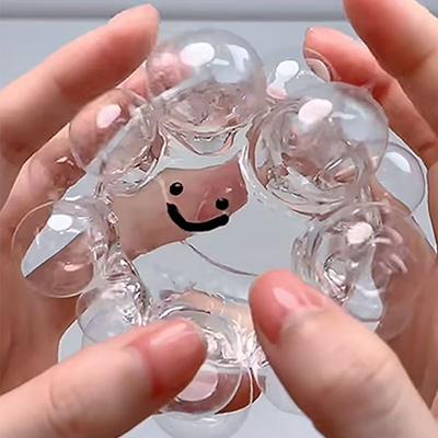 TPR Crystal Ball Bubble Squeezing Acne Transparent Solid Pinching Super Transparent Water Ball Stress Relieving Toy
