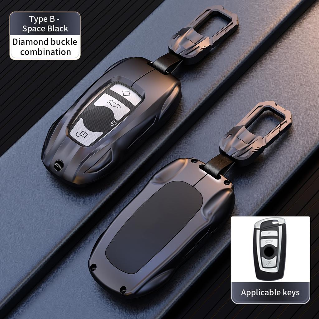 Suitable for BMW 3 5 7 Series X3 X5 X7 iX3 2011-2026 3/4 Button Blade and Vintage Car Smart Keychain Key Case Case