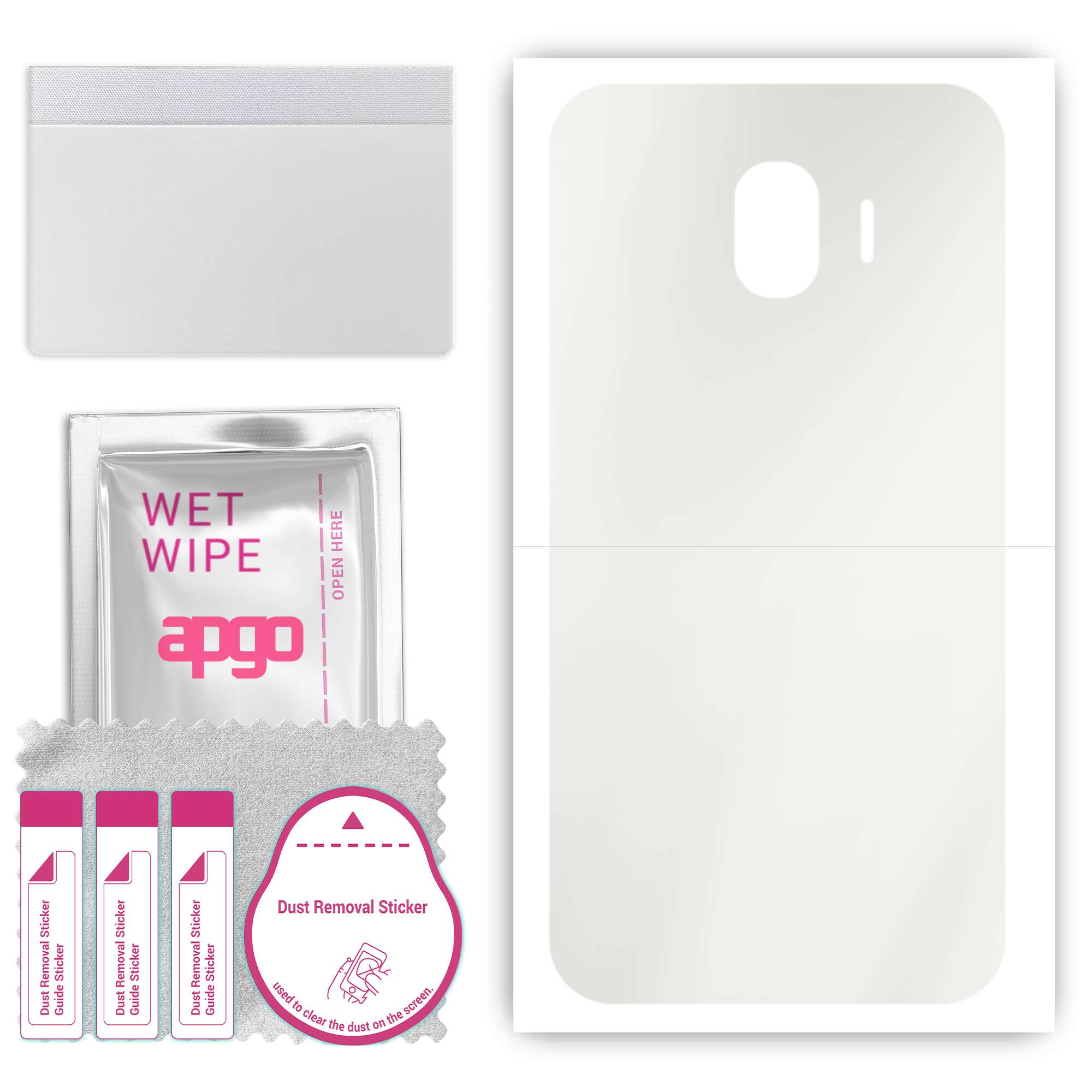 

apgo MATTE Protective Skin Sticker for the back compatible with Samsung Galaxy J2 Pro (2018), Wrap Film, Hydrogel Film, Flexible, Soft TPU with positi