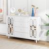 Kitchen Sideboard Multilayer Compartment Locker Mirror Surface Cabinet Door Modern Furniture MDF Bedroom Living Room Floor Cabinet Household Supplies