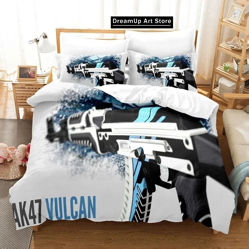 3D Print Fashion Shooting Game Csgo Bedding Set Boys Girls Twin Queen Full Size Duvet Cover Pillowcase Bed Adult Bedroom