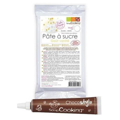 White Sugar Paste Vanilla Flavor 250 G + Chocolate Pen