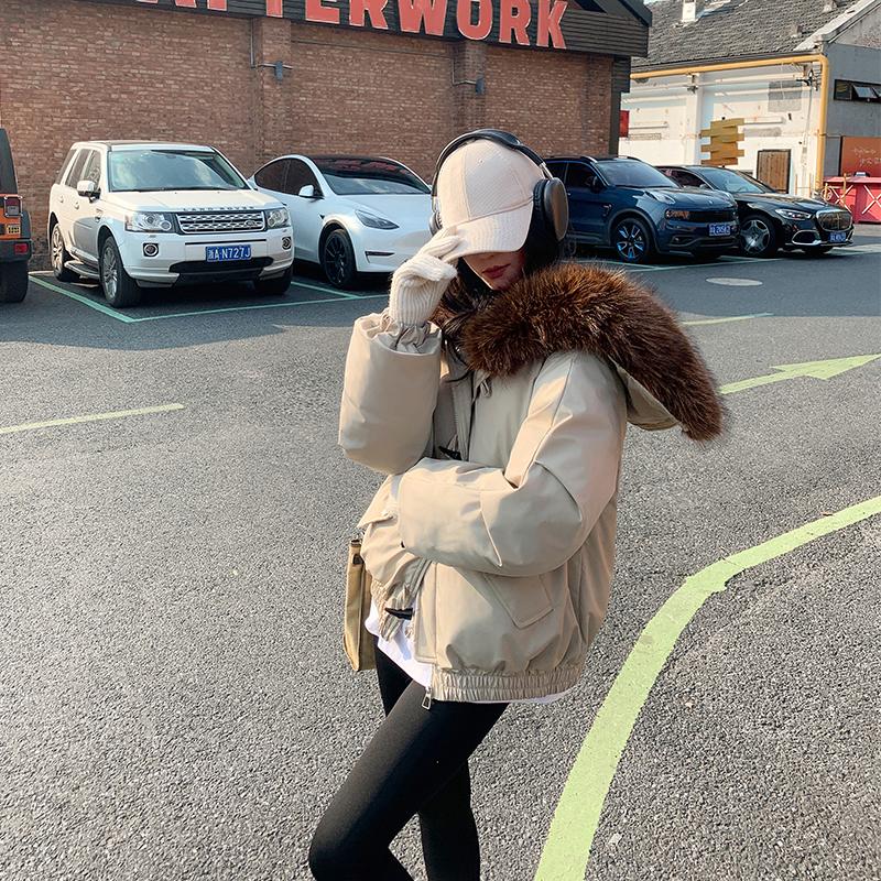 Autumn Winter Thicken Warm Parka Women Casual Sweety Solid Color Big Pocket Loose Hooded Coat Jackets Outwear