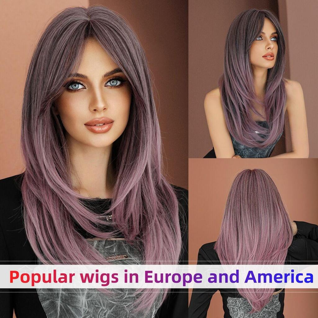 2025 Popularna długa peruka dla kobiet Peruka z środkową częścią
