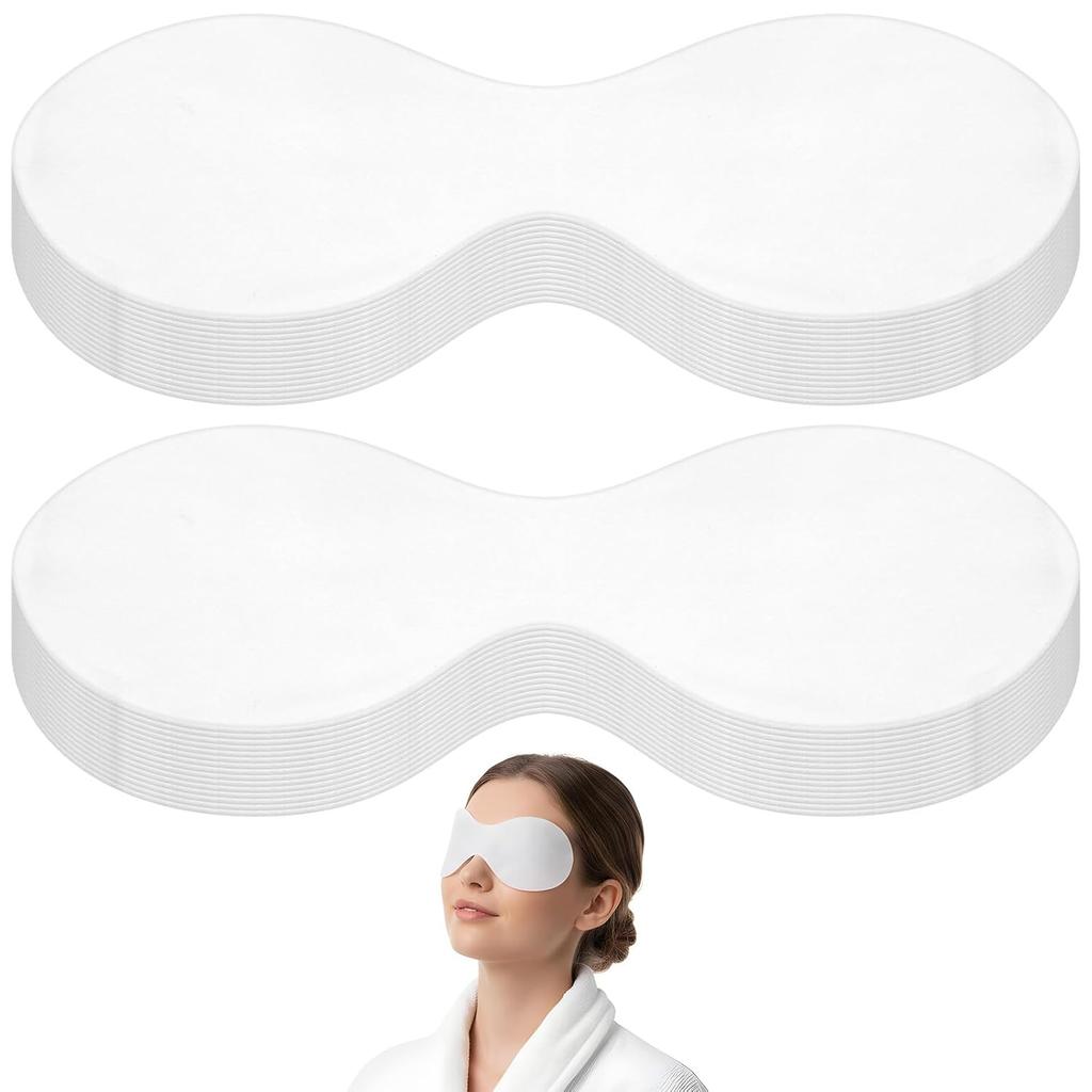 100 Sheets Disposable Non Woven Eye Care, Cotton Paper Facial Eye Pads Spa, DIY Clear Eyes Mask Paper Beauty Sheets for Skincare Spa Wrap Moisture