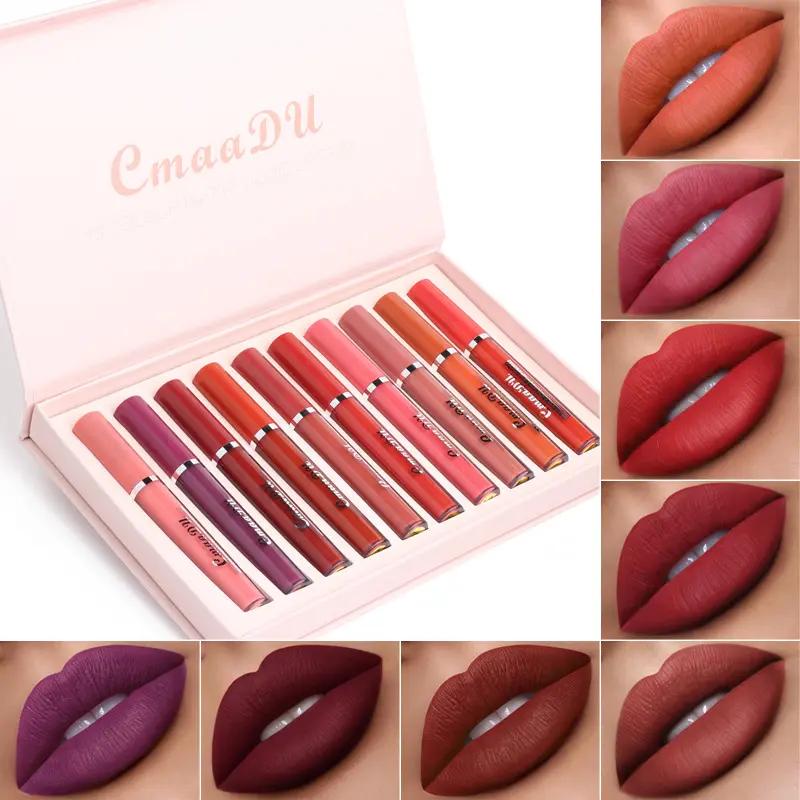 Cmaadu Set of 10 Matte Lipsticks, Waterproof and Long-lasting