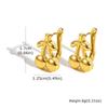 Gold Plated Imitation Pearl Hoop Earrings For Women, Cubic Zircon Butterfly Cross Cherry Earrings, Trendy Jewelry Party Gift