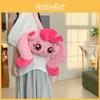 Plush Pony Pink Doll Backpack Top Handle Open Pocket Girls School Bags Student