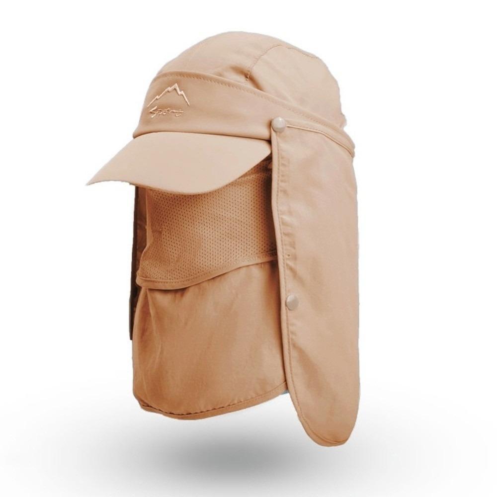 Quick Drying Summer Protective Baseball Hat Breathable Protect Face Fishing Sun Hat Neck Cover Ear Flap Removable Fisherman Cap хаки
