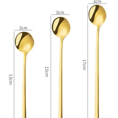 Long Handle Teaspoon Stainless Steel Rose Mixing Spoon Unusual for Dessert Honey Salad Tea Coffee Spoons Kitchen Bar Accessories