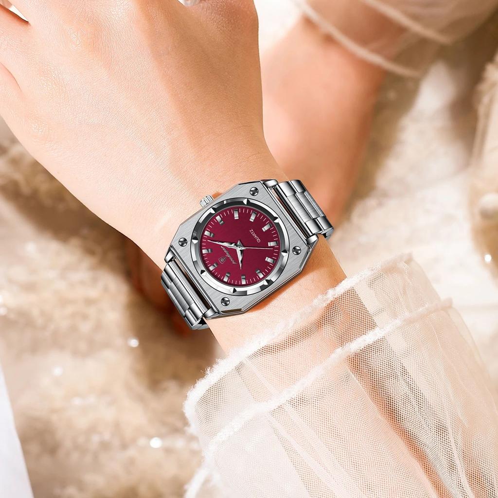 Luxury Casual Ladies Wristwatch Waterproof Stainless Steel Luminous Woman Watch Elegant Fashion Quartz Women's Watches