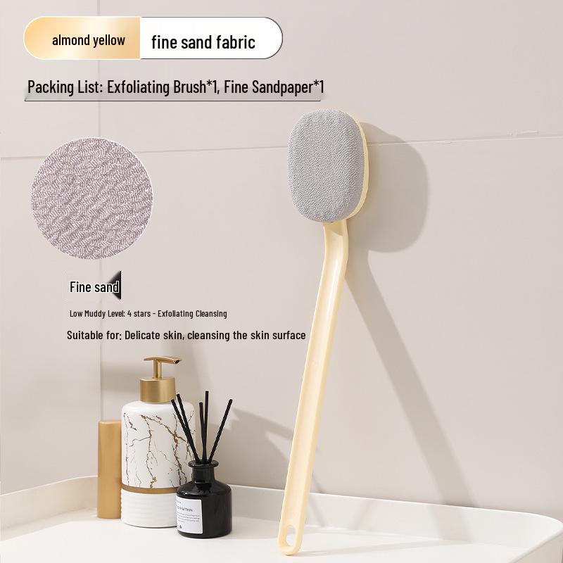 Long-Handled Luxury Exfoliating Back Scrubber - Painless Shower Brush for Self-Use
