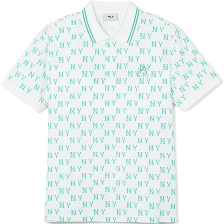 

New MLB New York Yankees Old Flower Polo Shirt Unisex Ecru 3APQM0443-50WHS XS