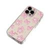 Simple bow is suitable for Apple 15 16promax mobile phone case 16 cartoon 13pro space case 14 fine holes