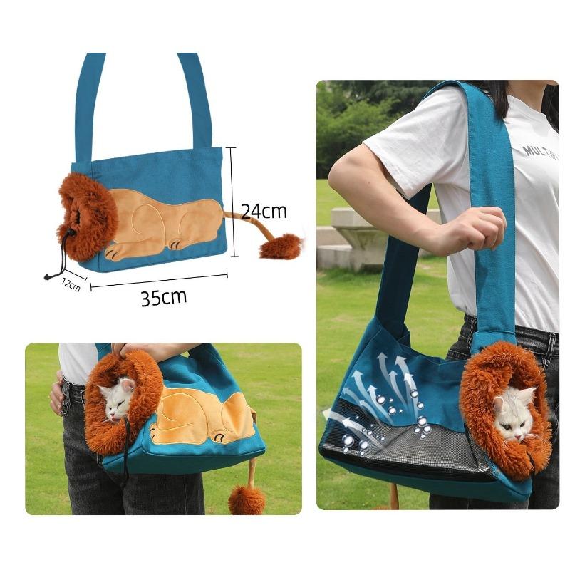 Pet Bag Creative Animal Style Pet Handbag Cat Puppy Crossbody Bag Shoulder Bag Universal Comfortable and Breathable Convenient