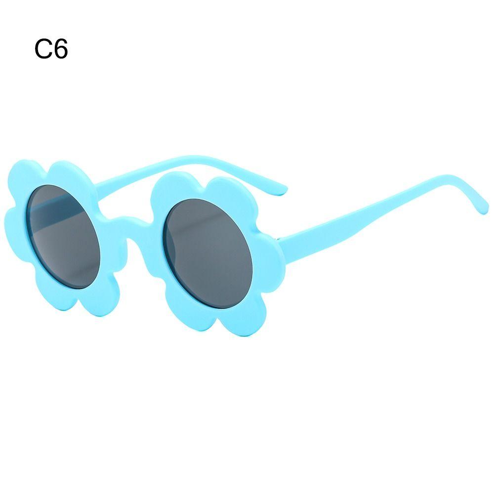 Round Flower Shades UV400 Protection Sun Glasses Vintage Sunflower Sunglasses  for Women