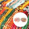 50 Pottery Beads Charms Craft Round Sliced Letter with Hole for Jewelry Making