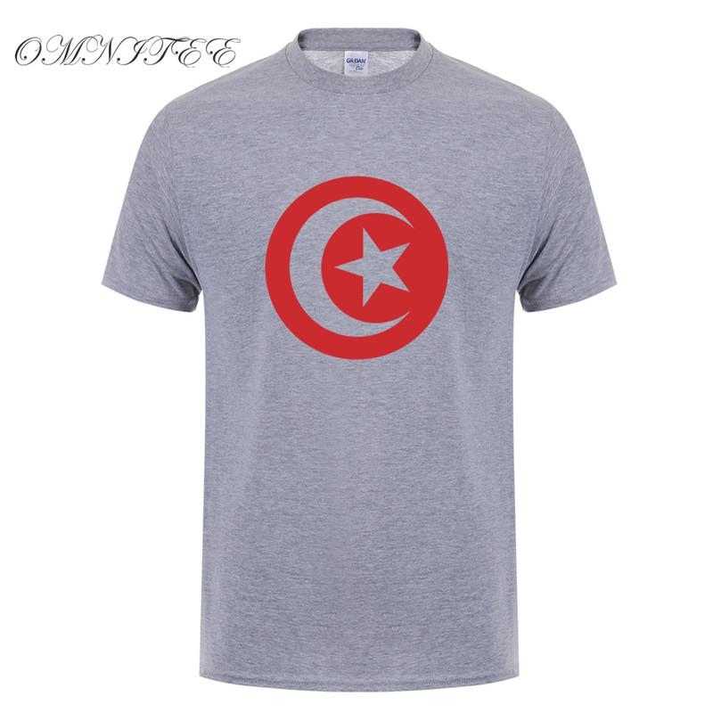 Omnitee New Fashion Tunisia Flag T Shirts Unisex Summer Style Short Sleeve Cotton Oneck Fashion Tunisian Tshirts Tops Oz011