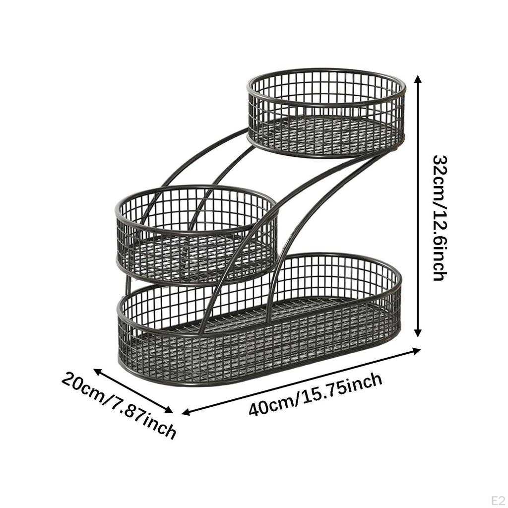 Fruit Basket Storage Rack Space Saver Modern Multipurpose Bowl Kitchen Organizer for Dining