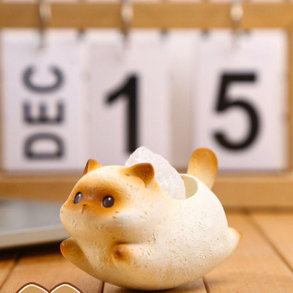 Cute Cat Swinging Ornament Creative Miniatures Figurine Crafts Cat Statue Bedroom