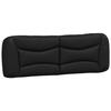 VidaXL Coussin de Tête de Lit, Oreiller de Lecture avec Fermeture à Glissière, Coussin de Lecture pour Lit Chambre, Noir 160 374595