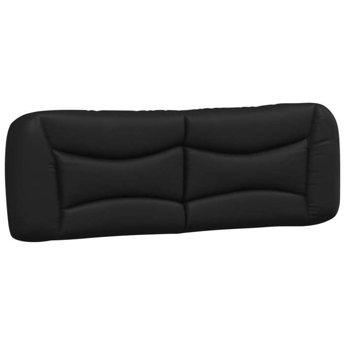 VidaXL Coussin de Tête de Lit, Oreiller de Lecture avec Fermeture à Glissière, Coussin de Lecture pour Lit Chambre, Noir 160 374595
