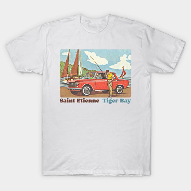 Men Black Print T-shirt Saint Etienne --- Original Retro Style Fan Art Design No-Cut Transfer Paper Print Cotton Tshirt M белый