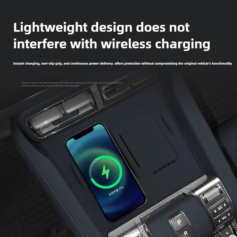 Auto Wireless Charging Silicone Pad Fit for BYD Leopard 5 2025 Modified Car Center Console Non-slip Storage Box Pad Upgrade Part
