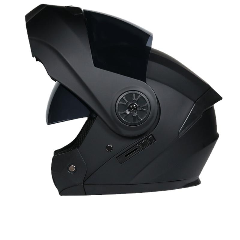 

Новейший безопасный модульный откидной мотоциклетный шлем, одобренный DOT, гоночный шлем с двумя линзами, внутренний козырек