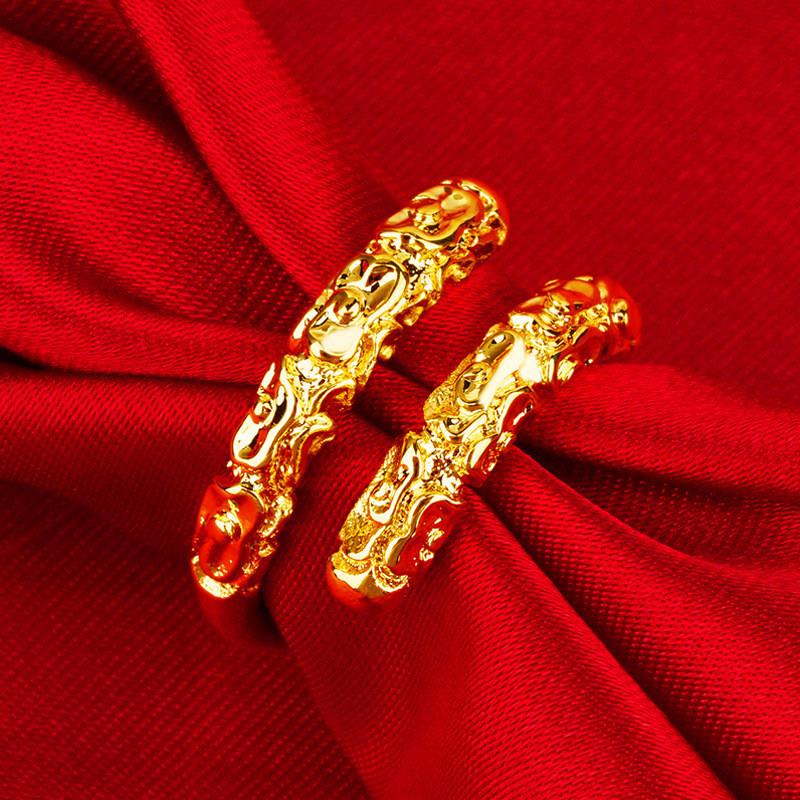 Vintage Style Copper Ring Featuring The Iconic Golden Staff Design For Men And Women