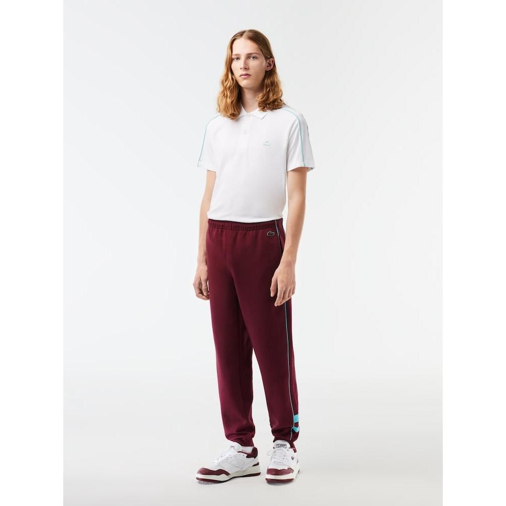 

LACOSTE Men s ACTIVE COLOR DETAIL DOUBLE FACE TRACK PANTS XH1431 53N RIS Q2NXH1431 53NRIS