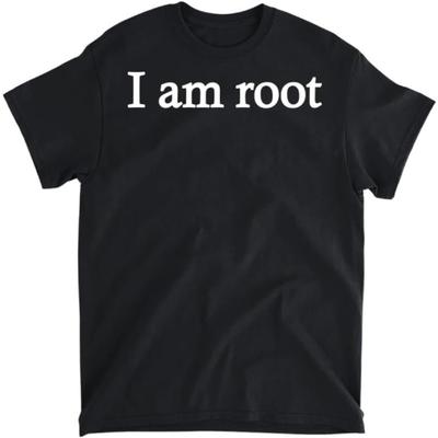 I Am Root - Funny Programmer Coder Saying Tank Top T-Shirt, Tank Top, Long Sleeve, Sweatshirt, Hoodie Men Women Kids Made In Canada Black