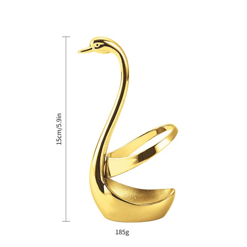 Набор кофейных ложек  Золотой лебедь  с ложками в виде листьев