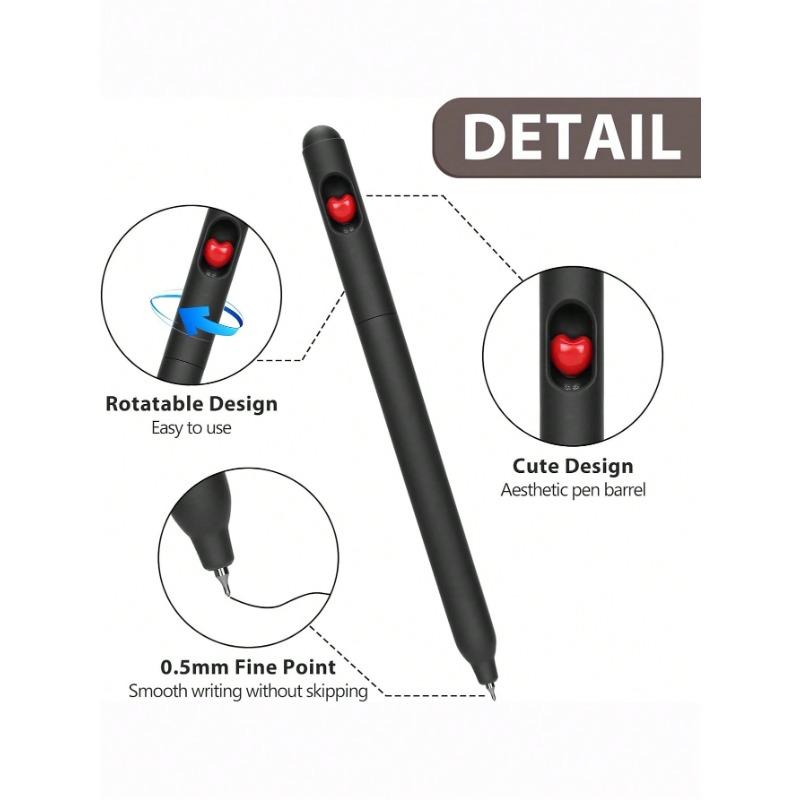 Gel Ink Pens, Quick Dry Black Ink And Smooth Writing, Pack Of