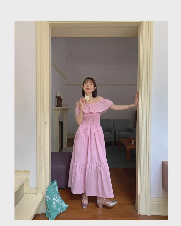 2024 Summer French-Inspired Ruffled Sling Dress S1136: Elegant Beauty