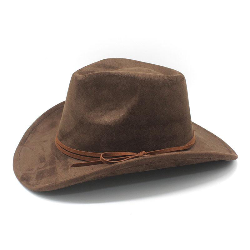 Suede Top Hat Brown Black Men'S Jazz Hat European And American Autumn And Winter Hat