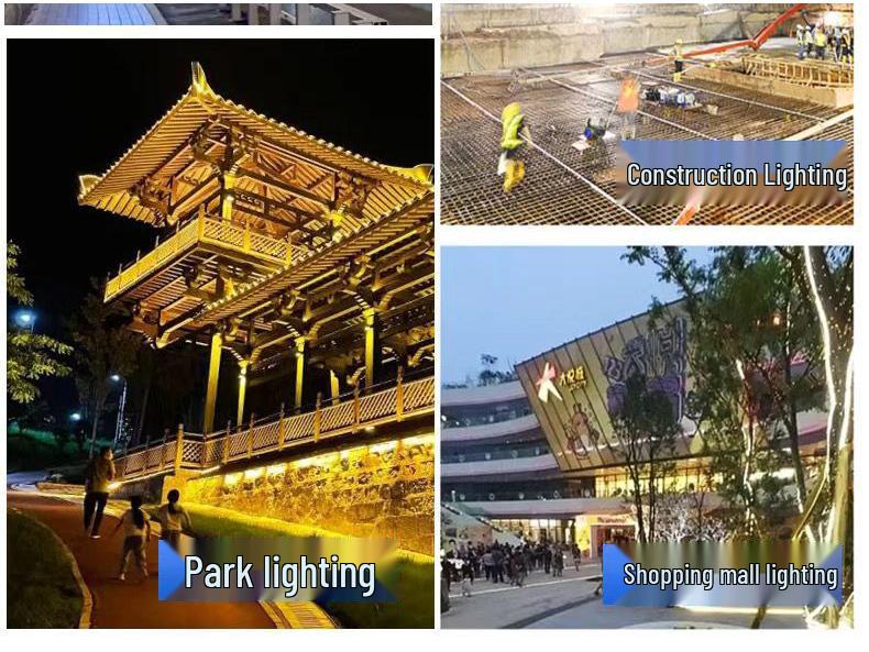 LED High-Power Outdoor Waterproof Floodlight: Super Bright Stadium Spotlight for Construction Sites