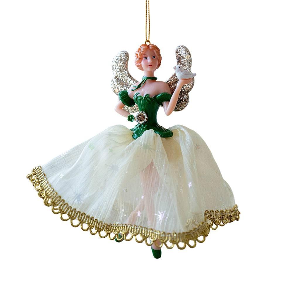Baletní andělská ozdoba Vánoční baletní panenka přívěsek